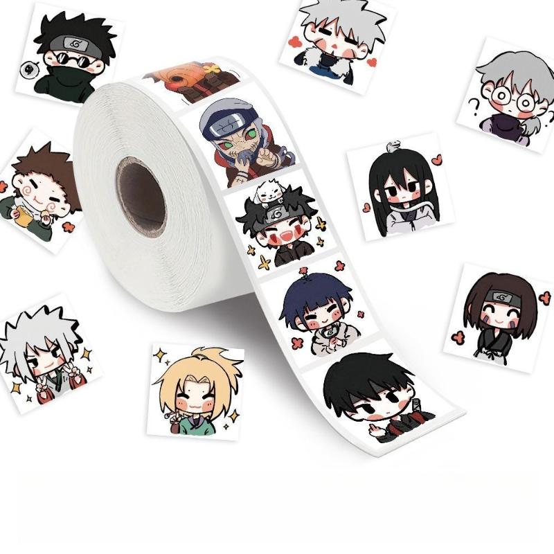 High Beauty Cartoon New Naruto Q Edition Roll up Stickers Naruto Sasuke Fun Cute Stickers Hand Account Water Cup Stickers