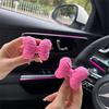 Car Hooks Cute Invisible Bow Decorations Center Console Decorations And Interior Screen Decorations
