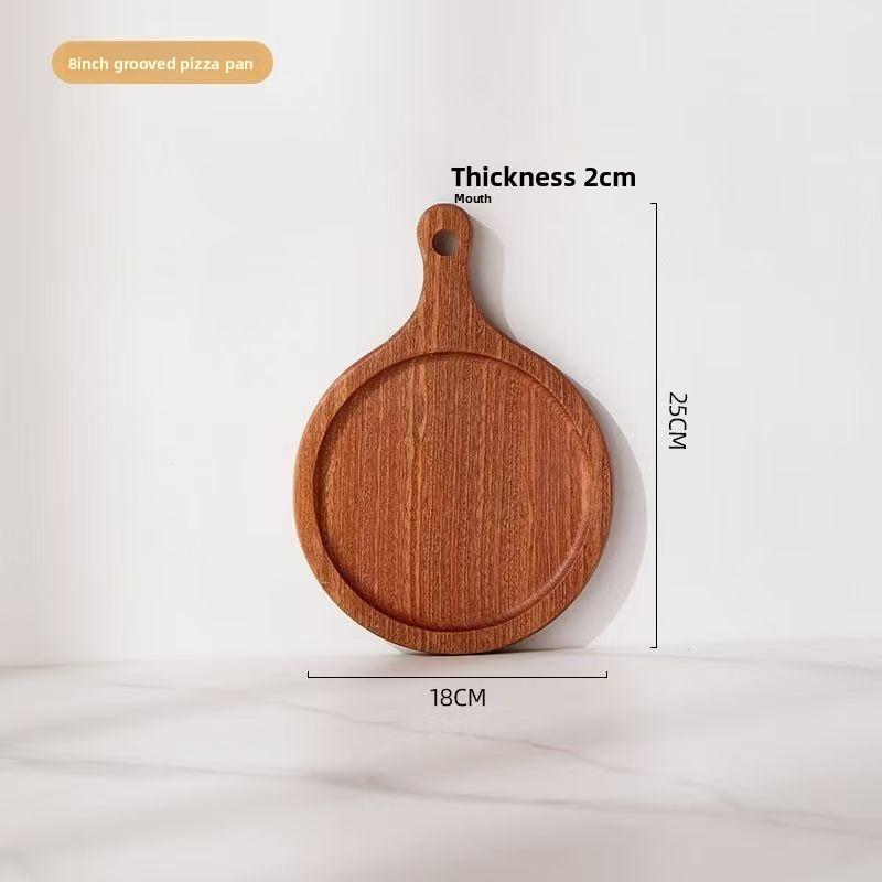 

Ebony Wood Steak Tray Rectangular Sushi Board Anti Mold for Western Restaurant Pizza Shop