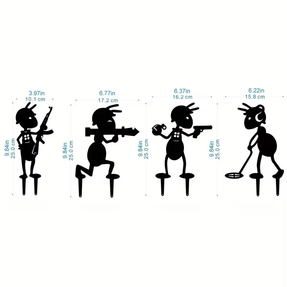 Садовые декорации Муравьи - наружные металлические украшения в виде муравьев — фото 3