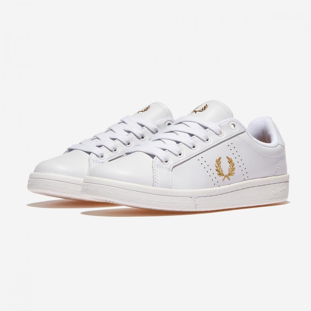 Fred Perry B721 Kůže B6312 Bílá Metalická Zlatá T31