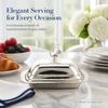 Silver Finish Covered Serving Dish European Style Candy Bowl Stylish Fruit Dish  For Candies
