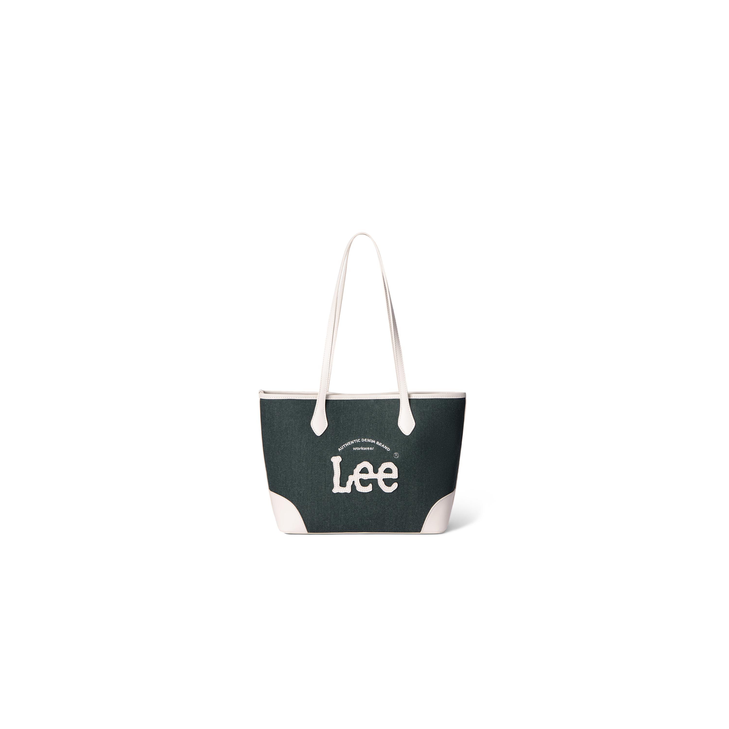 

New Lee Denim With PU Synthetic Leather Shoulder Bag Regular Women s Jasper LE240101M-408 36.1*10.4*25.4CM