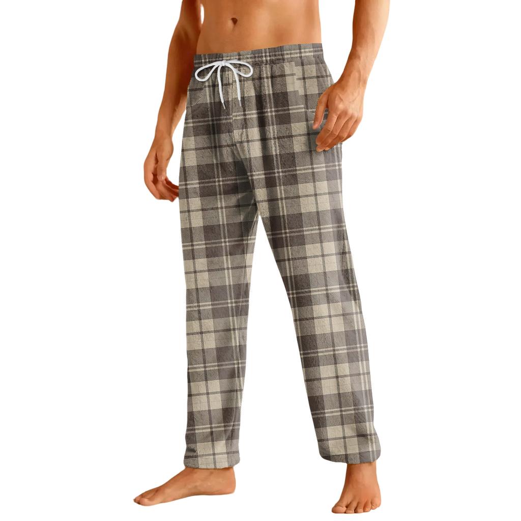 Men's Home Soft Pajama Pants Drawstring With Pockets Casual Sports Pants