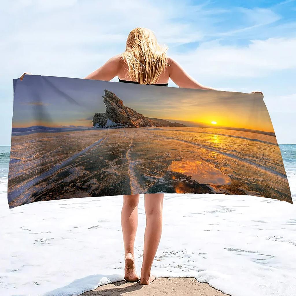 Baikal Beach Towel Microfiber Oversized Travel Towels Lightweight Super Absorbent Compact Beach Accessories Quick Dry Pool Towel