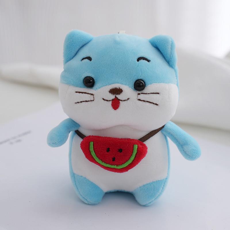 Delightful Hamster Plush Keychain Soft Plush Animal Bag Accessory 12cm синий