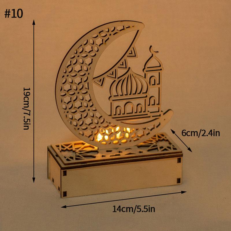 Ramadan Lantern Eid Ramadan Decoration Lamp EID Mubarak Lantern Islamic Muslim Party Decor Festival Table Light Supplies