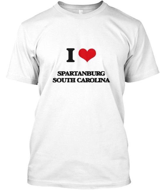 I Love Spartanburg South Carolina T-Shirt Made in the USA Size S to 5XL S