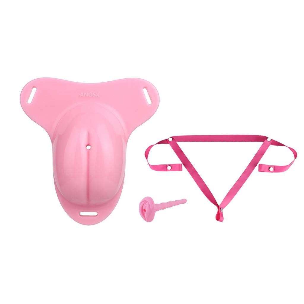 Silicone CB Lock Chastity Lock Male Penis Cage Chastity Sex Toys Cock Ring Urethral Chastity BDSM
