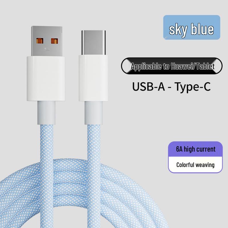 Fast Charging Braided Data Cable for Huawei & iPhone 15/15 Pro Max, PD 20W