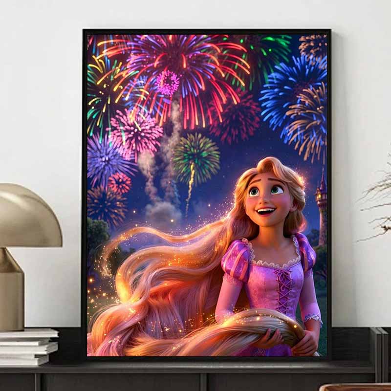 Disney 5D Diy Diamond Painting Tangled Rapunzel Rapunzel Illustration Art Embroidery Mosaic Cross Stitch Home Decor Gift Crafts