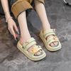Fashion New Fashion Patch Women's Sandals Summer Comfortable Platform Shoes Beach Outside Pink Slides Thick Sole Non-slip Beach Slippers