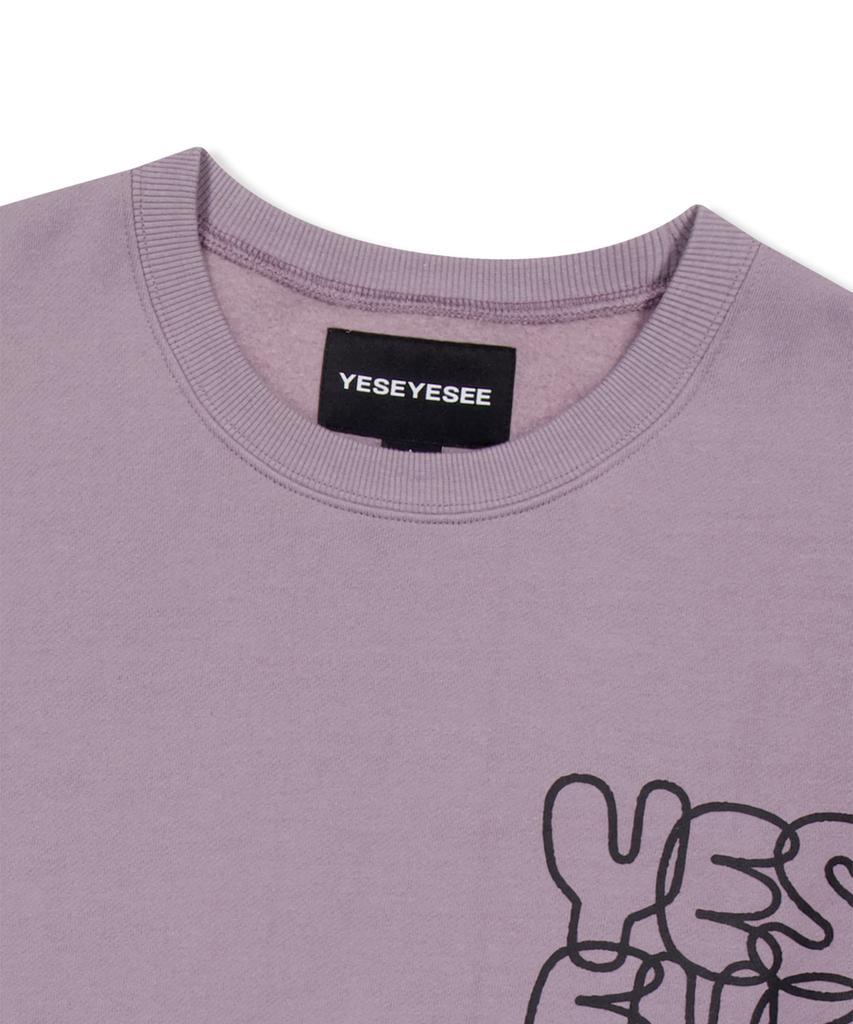 YESEYESEE C-Logo Sweatshirt Lavender