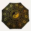 Golden Yin Yang Symbo Umbrella, Portable 3-Fold Compact Umbrella,Christmas Gift ES448