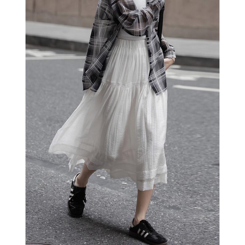 Demana Glazed Snow Lyocell Midi Skirt