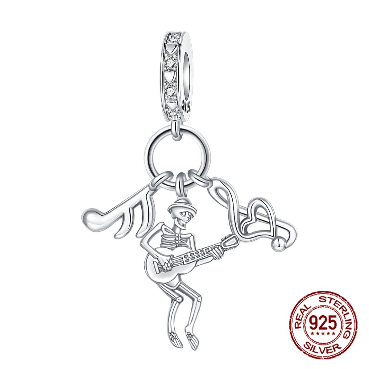 

Copper Musical Note Gothic Style Skeleton Pendants Charms Fits Genuine Charm Bracelet Women DoItYourself Jewellery Gifts