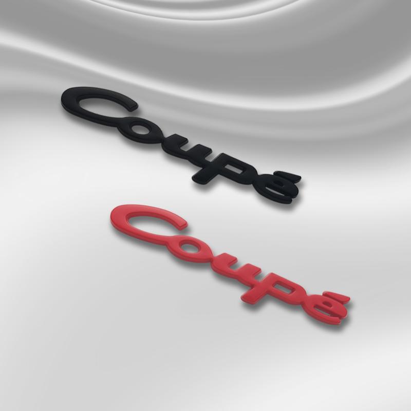 3D Badge Coupe Design Car Sticker Rear Trunk Body Letters Emblem For Ford Toyota Honda Hyundai Acura Mitsubishi Opel Accessory