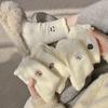 Plush Socks Women's Autumn and Winter Cartoon Embroidery Thickened Warm Home Floor Socks Confinement Socks Winter Sleep Socks
