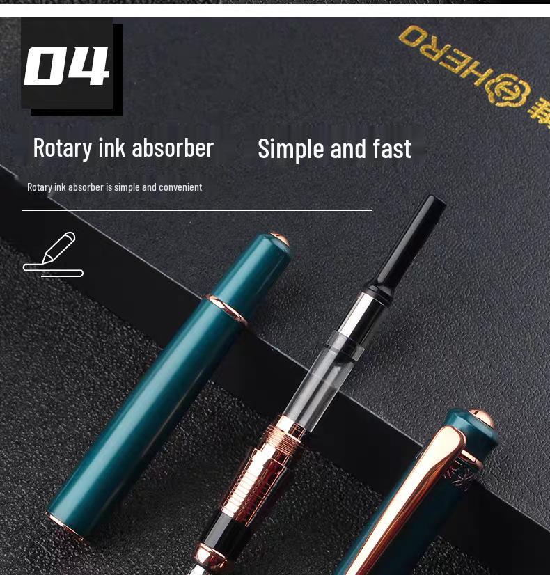 Hero 849 Multi-Purpose Calligraphy Gift Set: High-Grade Fountain Pen for Business, Office, and Writing Practice, Ideal for Men and Women.