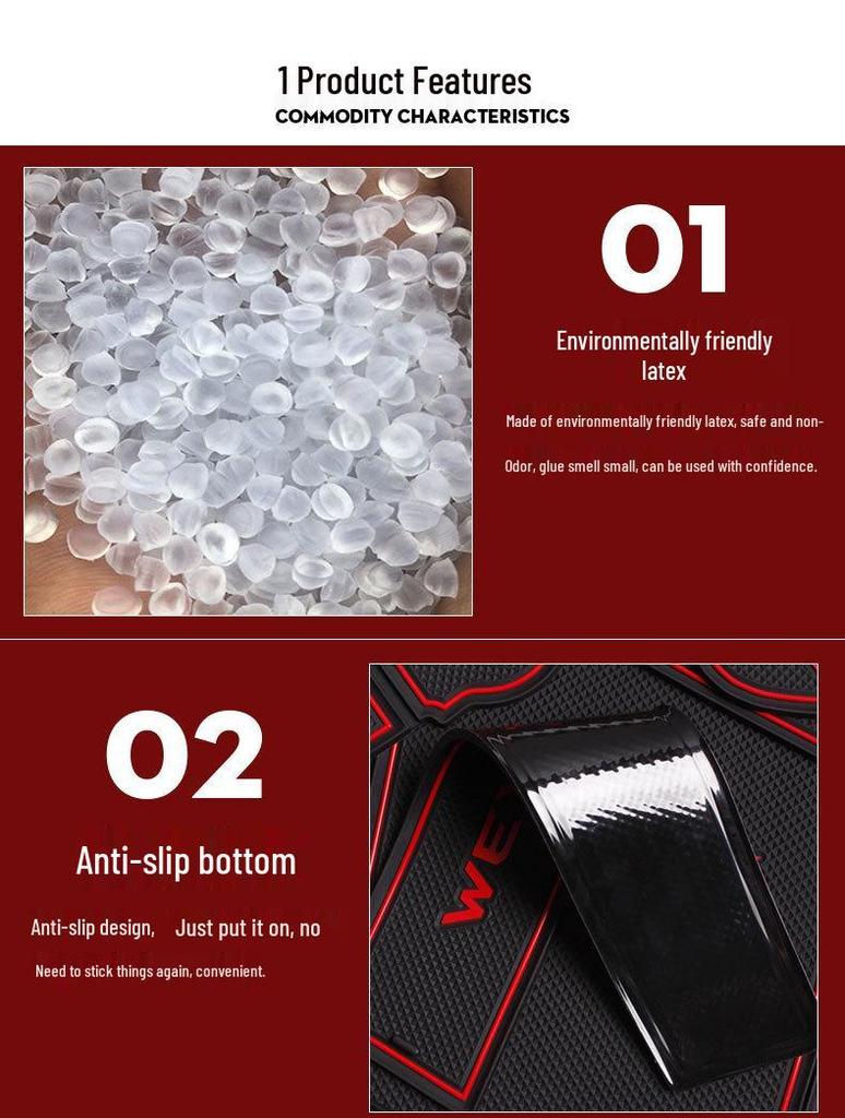 Wey Macchiato Car Door Slot & Cup Holder Mat - Interior Accessories