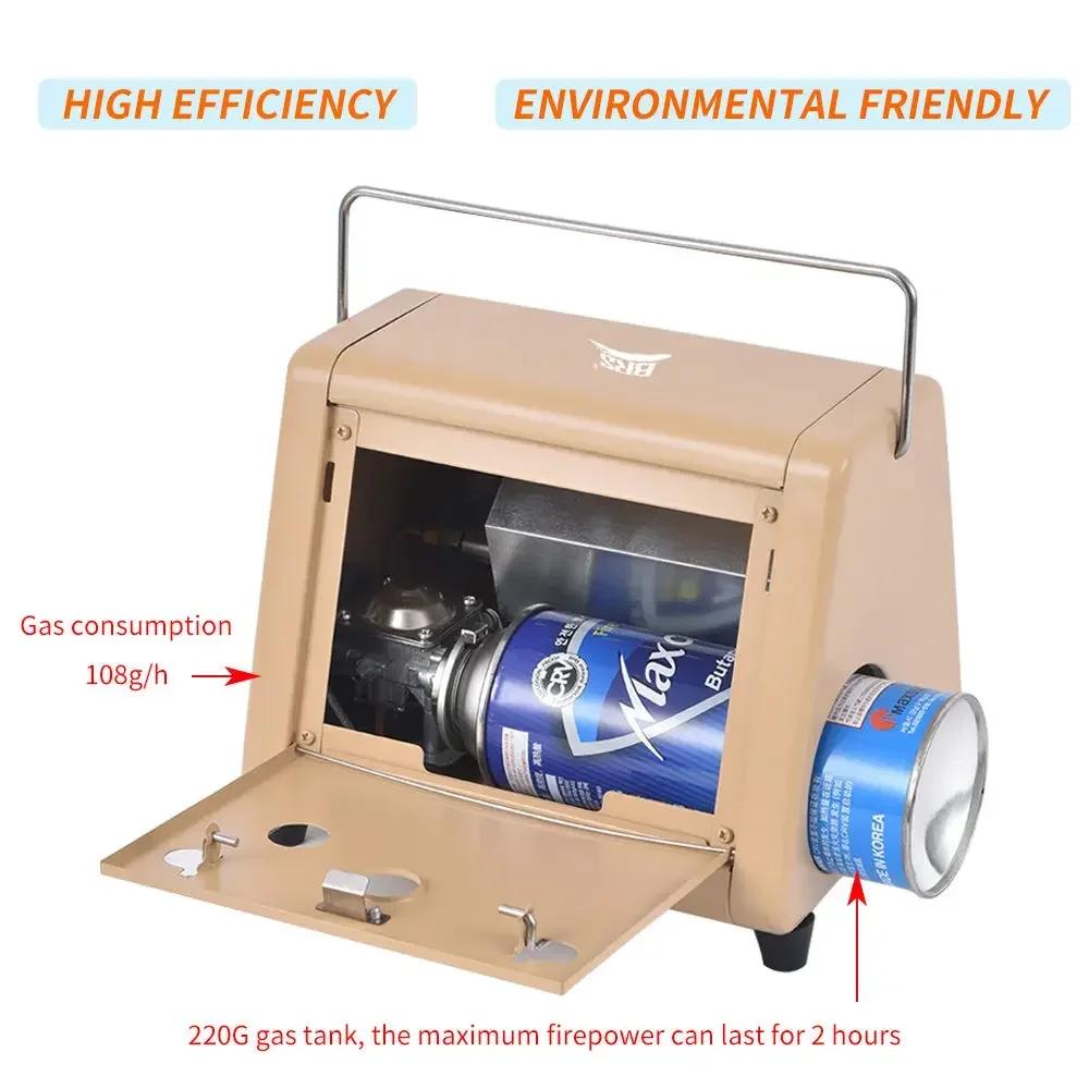 1.5KW Zewnętrzny Piec Grzewczy Kuchenka Kaseta Grill Przenośny Grzejnik Gazowy Kemping Namiot Kempingowy Wędkarstwo Palnik Kuchenka Podgrzewacz do Rąk