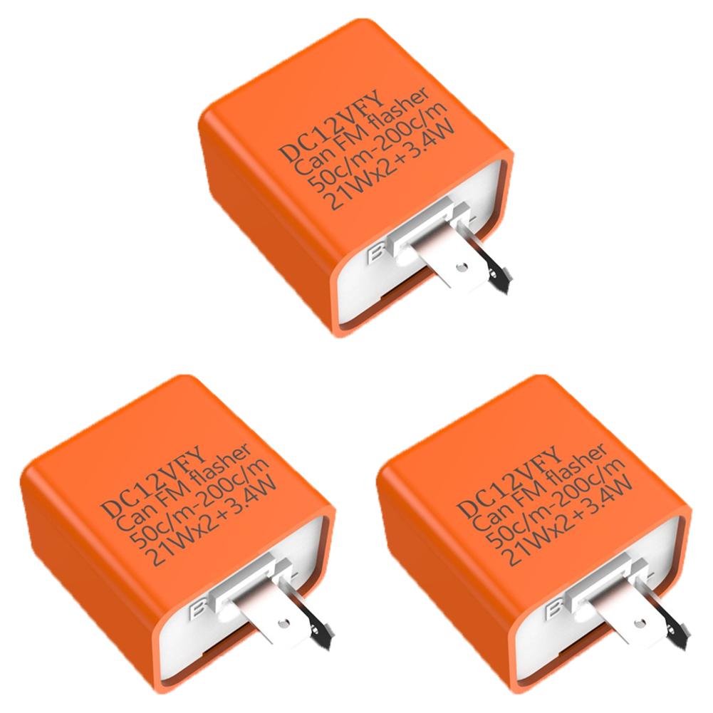 1-10PCS LED Flasher Relay 12V Adjustable Frequency of Turn Signal Indicator Light 2 Pins Flashing Blinker Relays For Motorcycle