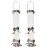 Windproof Waterproof Metal Hanging Bird Feeder for Small Birds and Parrots