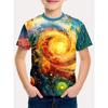 Boys Kids Clothes Stylish Cartoon Space Astronaut Graphic T Shirts Boy