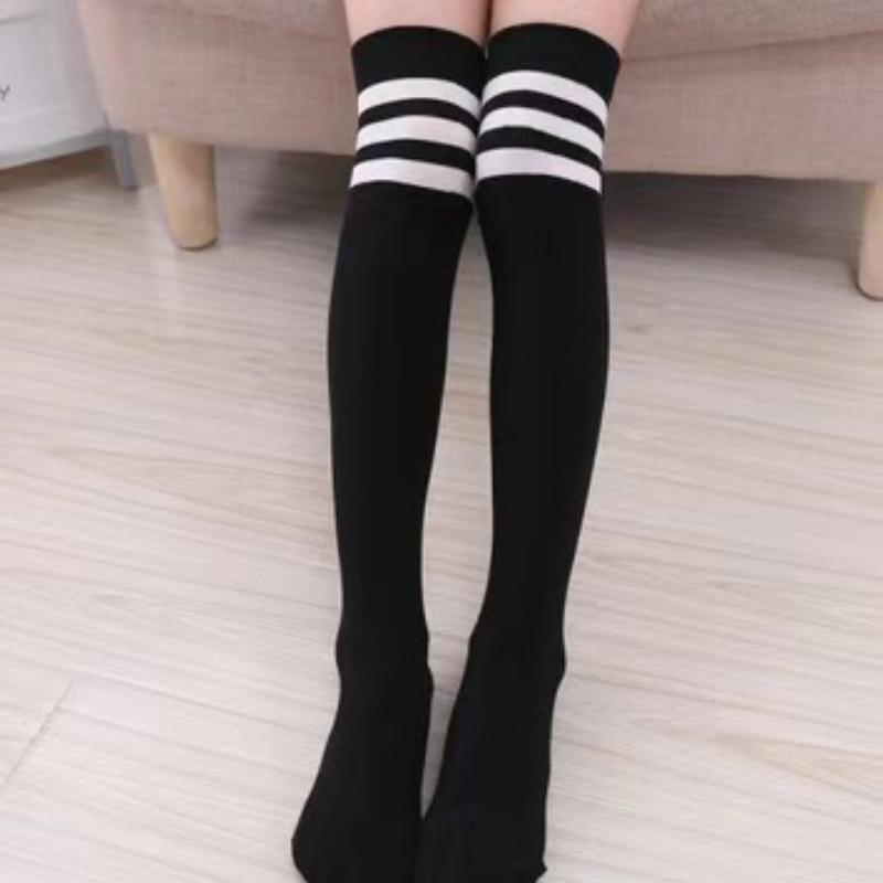 

Детские спортивные гольфы для мальчиков и девочек, тонкие бархатные дышащие полосатые мягкие детские носки, носки для школьной формы M:7-11 years old