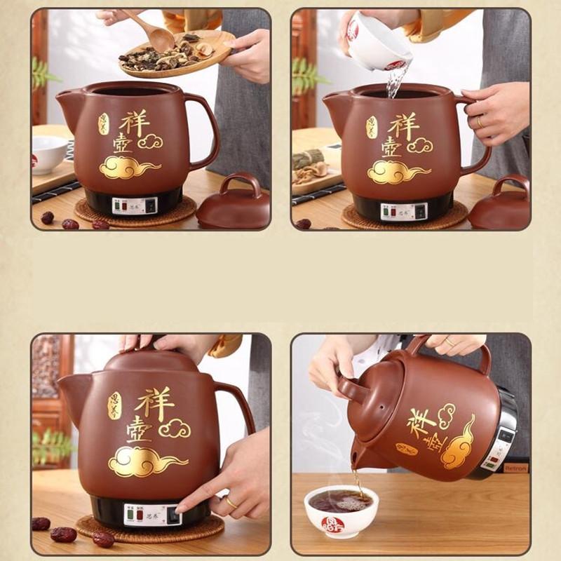 220V Αυτόματη Κινέζικη Χύτρα Σιγοβρασίματος Οικιακή 3L/4L/5L Κεραμική Χύτρα Αφέψησης Φαρμακευτικών Βοτάνων Πολυμάγειρας Ηλεκτρικός Βραστήρας