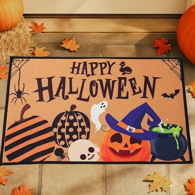 Halloween Pumpkin Doormat Halloween Theme Party Decoration Kids Favor Pumpkin Ghost Doormat Trick or Treat Party Supplies