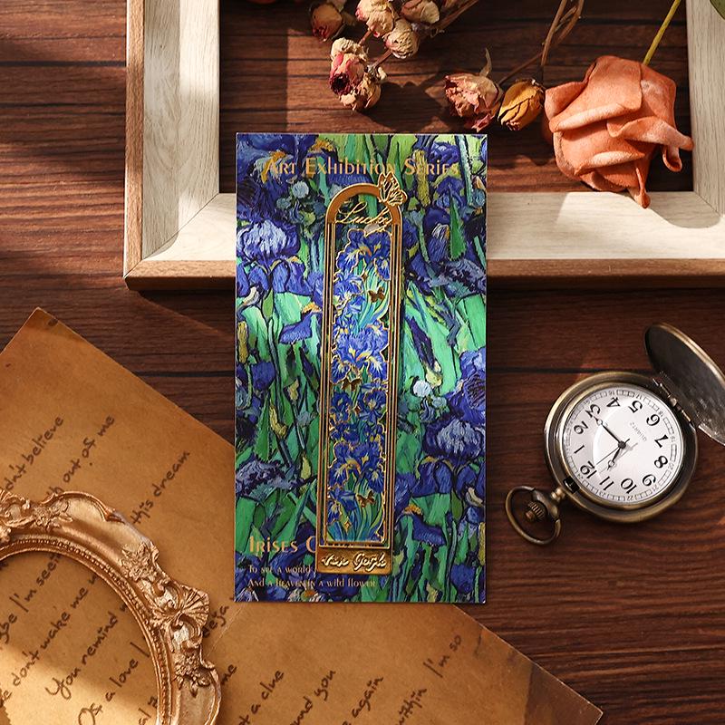 Van Gogh Retro Oil Painting Metal Bookmark - Exquisite Cultural Gift for Students