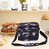 Insulated Lunch Bag Waterproof Large Capacity Portable Cooling Lunch Box Bag for Outdoor Camping Travel Floral