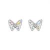 Cutout Zircon  Butterfly Earrings For Women Girls Wedding Party  Fine Jewelry Gift