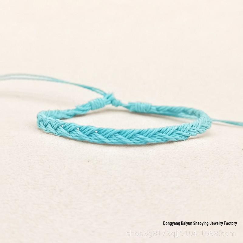 Colorful Bohemian Ethnic Wax Cord Surf Bracelet: Waterproof, Versatile, Handmade, Unisex