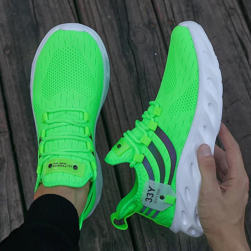 Men'S Summer Breathable Mesh Shoes Lightweight Non Slip Knit Running Sneakers Trendy Aesthetic Focused Jogging Basketball Shoes