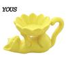 Unique Home Decor 3D Printed Lazy Lying Cat Lotus Jewelry Tray, Cute Figurine Office Desk Storage Trinket Dish, Desktop Catchall for Rings Earrings