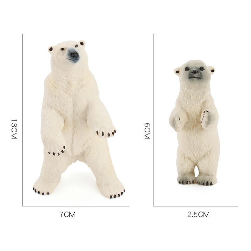 Standing Polar Bear Animal Miniature Pvc Figurines Set With Static Models For Home Decor And Collectors