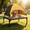Lit de chien surélevé d'extérieur avec auvent Tente de camping rafraîchissante Lit de camp pour chien hors sol pour activités de plein air
