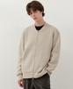 Wednesday Oasis Varsity Wool Blend Two-Way Knit Zip-Up_Beige(Wc25-Kn42)