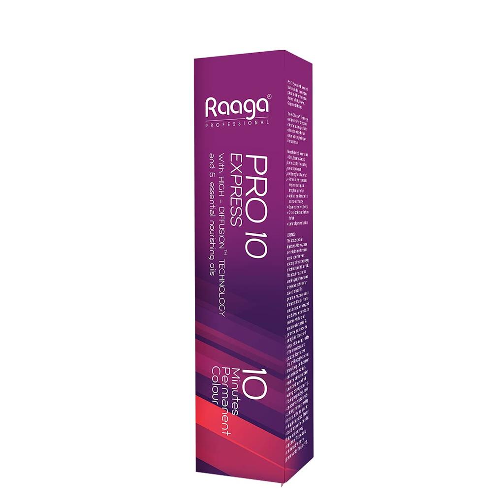 Raaga Professional Pro 10 Hellbraune Haarfarbe 90g Packung 1 Schnell Einwirkende Permanente Haarfarbe