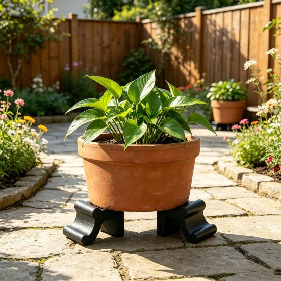 3 Pezzi Rialzi per Vasi da Fiori Stampa 3D Supporto per Fiori Compatto Antiscivolo Piedini Rialzati per Vasi da Fiori Ornamenti Durevoli per la Ventilazione per Giardino