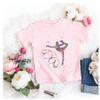 Kids Summer Short Sleeve T-Shirts Watercolor Gymnastics Art Graphics Print Girls GYM Lover Birthday Gift T-shirt