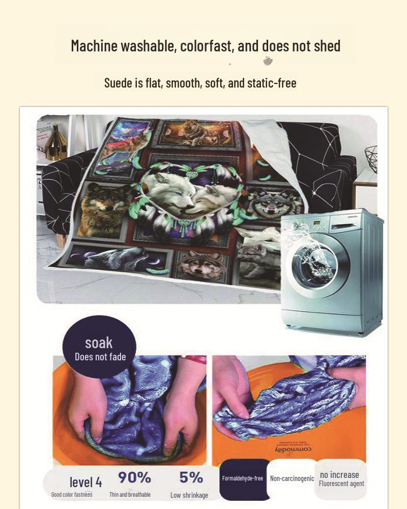 Independence Day Digital Print Flannel Blanket - Home, Air Conditioning, Nap & Gift Blanket