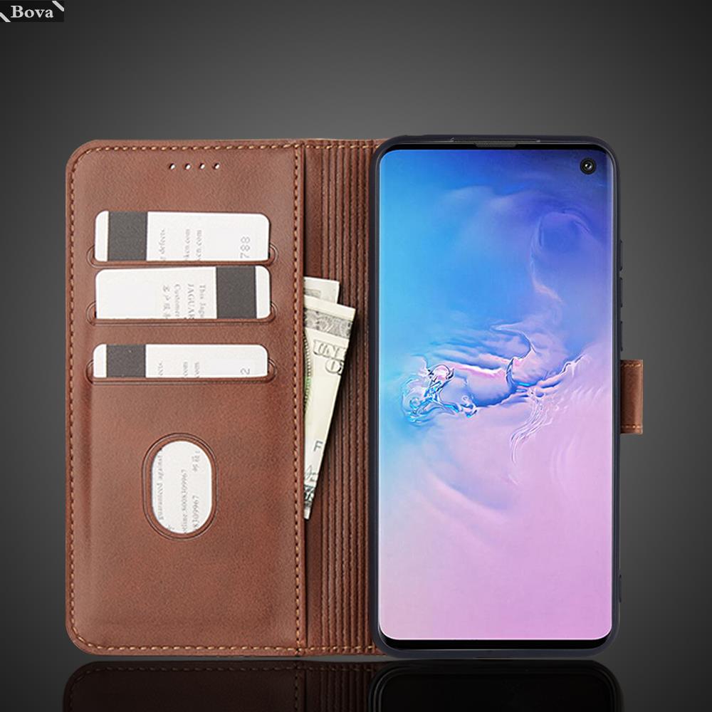 Card Holder Wallet Leather Fitted Case for Samsung Galaxy S10+ 5G S10e Flip Cover Protective Case Fundas Coque Retro Lightweight