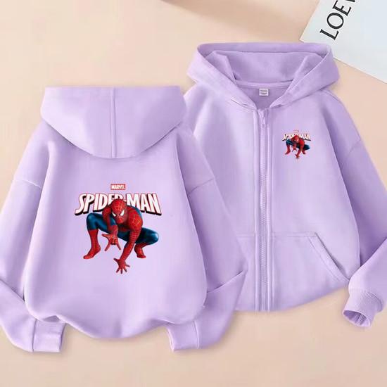 Kids Zipper Style Coat Fashion Animation Film Sweatshirt Clothing Boys Girl 3-12 Yrs Hoodie Long-Sleeved Casual Charming Clothes