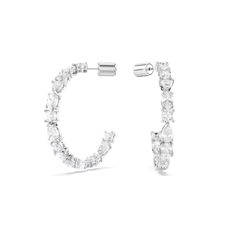 Swarovski Mesmera Cubic Zirconia Rhodium Plated Earrings Women earrings Silver 5672834 F,Silver