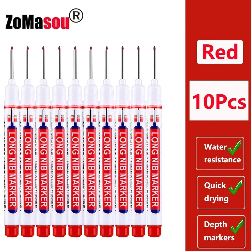 1/20/40/80Pcs Multi-purpose Long Head Markers Pen Bathroom Woodworking Decoration Waterproof Deep Hole Marker Pen Ink Wholesale