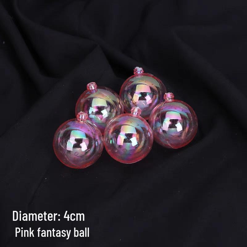 Creative Iridescent Transparent Cake Decoration - Aesthetic Milk White Party Ball for Birthday Desserts