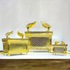 Golden Ark Covenant Figurine Commandments, Aaron’s Rod & Manna - Religious Jewelry Box, Multi-Faith Holidays, No Electricity